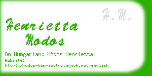 henrietta modos business card