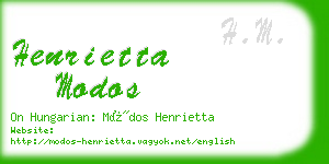 henrietta modos business card